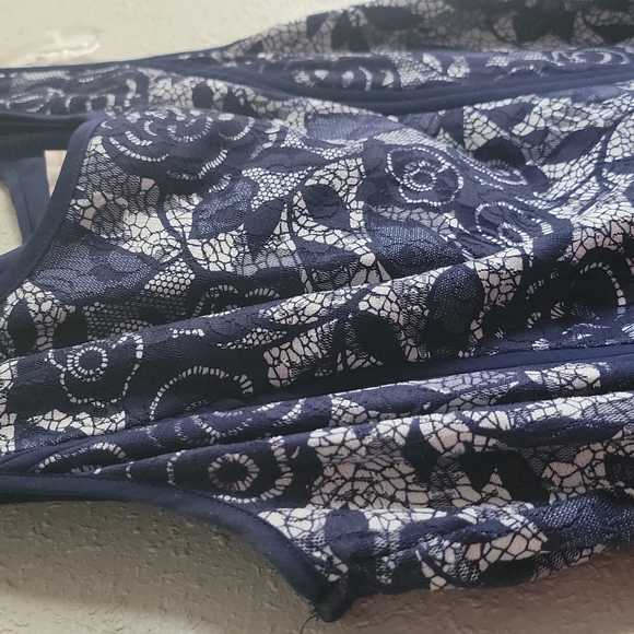 Navy Blue & White Dress - Picture 5 of 8